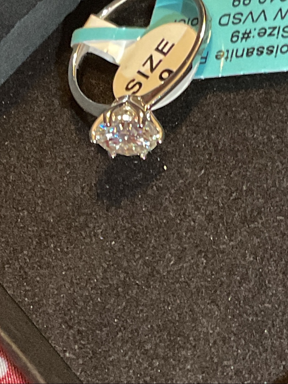 #363 Solid 925 2CTW Classic Solitaire Moissanite Engagement Ring